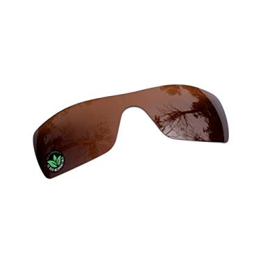 Imagem de Raydi Lentes de reposição de policarbonato para óculos de sol Oakley Batwolf OO9101 retangulares - marrom âmbar - polarizadas
