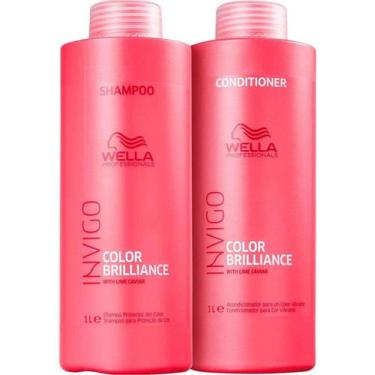 Imagem de Kit Shampoo + Condicionador Invigo Color Brilliance Wella 1l Shampoo e Condicionador