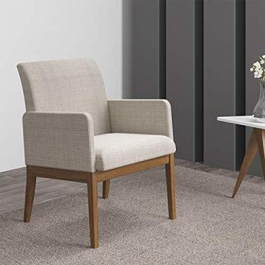 Imagem de Poltrona Decorativa em Tecido Algodão Cláudia-volttoni - Nogueira