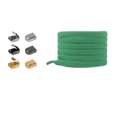 Imagem de 1 Par Sem Gravata Cadarços Elásticos Cadarços De Lazer Ao Ar Livre Tênis Sapato Plano Rendas Crianças E Unissex Cadarços Preguiçosos(Color:Green)