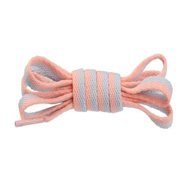 Imagem de Cadarços Duplos Planos De Cor Misturada Cadarços De Tênis Colorido Cadarços Acessórios(Color:Color No.5,Size:150cm)