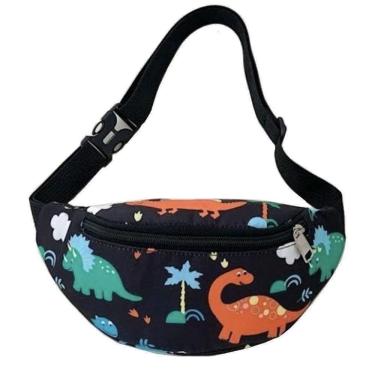 Imagem de Mochila Pochete Bolsa Bolsinha Infantil Crianças Dinossauro