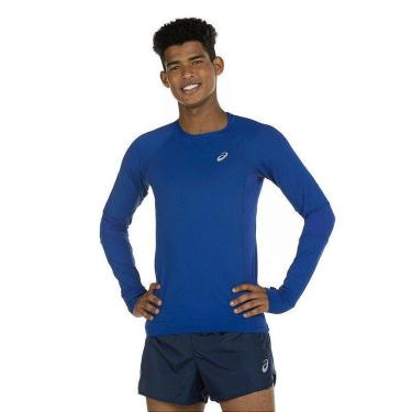 Imagem de Camiseta ASICS Manga Longa Proteção UV Breathe Running 3 com Dedeira - Masculina-Masculino