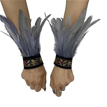 Imagem de Pulseiras de penas, 1 par de algemas de pulso de penas, pulseiras de tapa de penas, decoração de pulseira, fantasia, festa à fantasia/442
