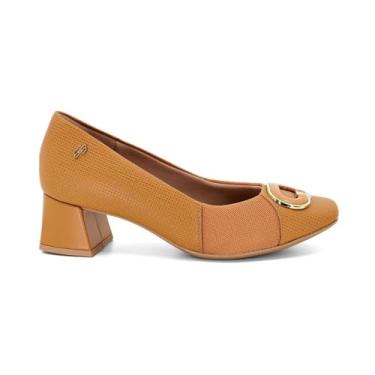 Imagem de Scarpin Feminino Usaflex Ah0609008 Salto Bloco Tresse