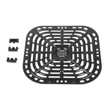 Imagem de plplaaoo Frigideira a ar, frigideira quadrada, frigideira de substituição, frigideira quadrada de 24 x 23 cm, placa de substituição para fritadeira de aço inoxidável 304