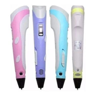 Imagem de Caneta Impressora 3d Drawing Pen 3d Filamento Abs Lcd Bivolt