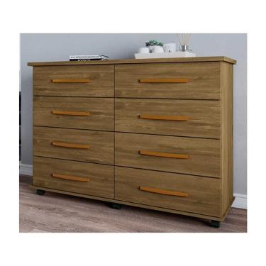 Imagem de Comoda jade 8 gavetas - Amêndoa
