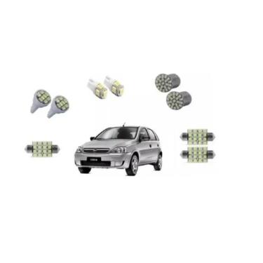 Imagem de Kit Lâmpada Led Corsa Hatch Teto Placa Ré Pingo Malas Luvas - Blue Lio