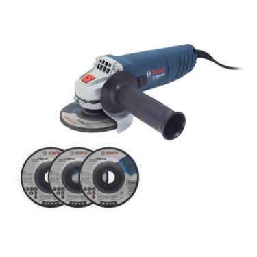 Imagem de Esmerilhadeira 4.1/2" 850w GWS 850 3 Discos 220v Bosch, Azul, 220V