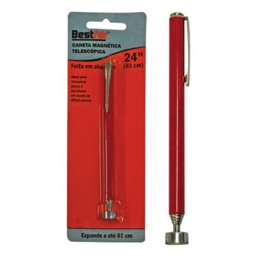 Imagem de Caneta Magnética Antena Imã Telescópico 61cm Pegador Metal - Bestfer