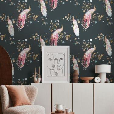 Imagem de Papel de Parede House of Turnowsky Floral Preto 389061 - AS CREATION