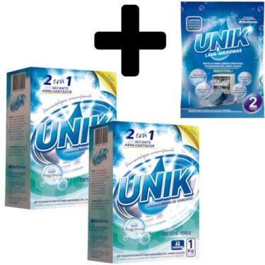 Imagem de 2x Sabão Para Maquina de Lavar Louça Unik Sem Fragrância + Pastilha Pa