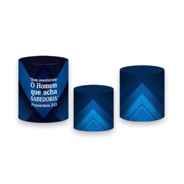 Imagem de Trio de Capas de Cilindro - Culto De Homens Terno Azul 030 - Via Cores