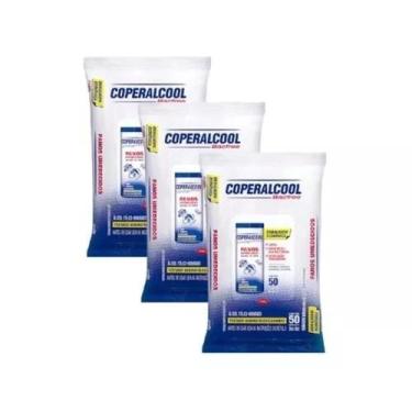Imagem de Pano Umedecido Álcool 70 Coperalcool Bacfree 50 Un - Kit C/3