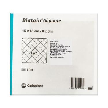 Imagem de Curativo Biatain Alginato 15cm x 15cm com 1 Unidade - Coloplast