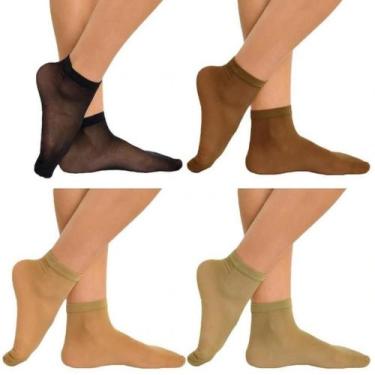 Imagem de KIT 30 Pares Meias Finas Soquete Social Feminina/Masculina Cores - shr