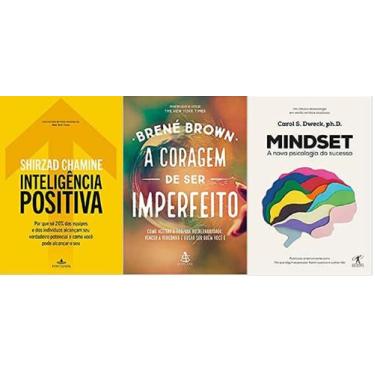 Imagem de Kit 3 Livros Inteligência Positiva + Mindset + A Coragem De Ser Imperf