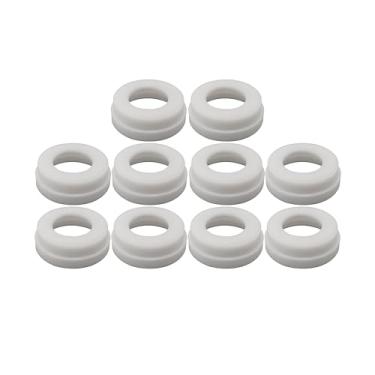 Imagem de RIVERWELD Gaxetas de copo isolador de lente de gás TIG WP180037M Fit CK Worldwide 17 18 26 tocha de soldagem TIG pacote com 10