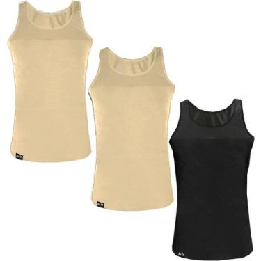 Imagem de Kit com 3 Cintas Modeladoras Masculinas Bodyshaper Corretor Postural -