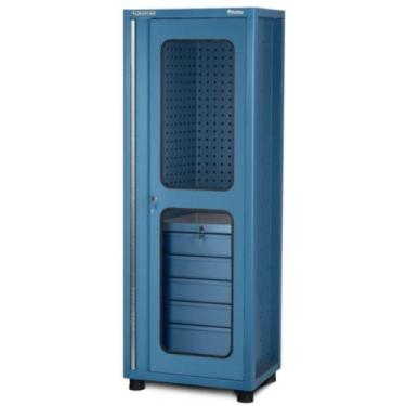 Imagem de Armário para ferramentas com 5 gavetas chapa perfurada e porta em vidr