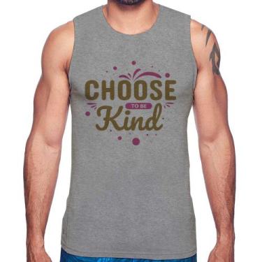 Imagem de Regata Choose To Be Kind - Foca na Moda, Cinza, GG
