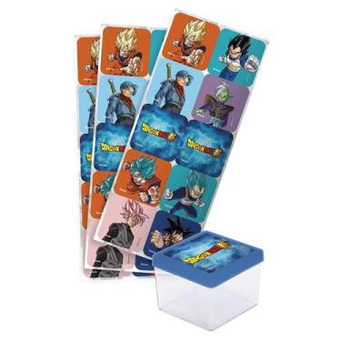 Imagem de Adesivo Quadrado Festa Dragon Ball Super - 30 peças - 1 Unidades - Fes