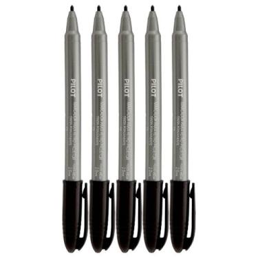 Imagem de Kit 5 Marcadores Retroprojetor Preto 2,0 mm Pilot - Pilot