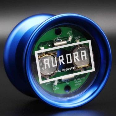 Imagem de Magicyoyo Y02 Aurora Azul Ioiô Luz Profissional Rolamento Alumínio led