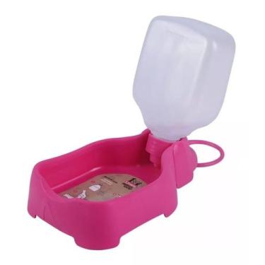 Imagem de Bebedouro Portátil Para Cachorro - Plástico - 320 ml - Rosa ou Azul - 