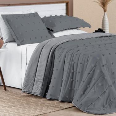 Imagem de Conjunto Cama Casal Queen Size Istambul Colcha Poppy 300 FiosToqueDeSe