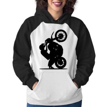 Imagem de Moletom Feminino Moto Grau XT 660 - Foca na Moda, Branco, Preto, GG
