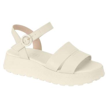 Imagem de Sandália Plataforma Anabela Papete FlatForm Moleca Leve EVA, Branco of