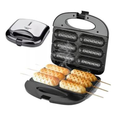 Imagem de Máquina Crepe Suiço Hot Dog Quejo Linguiça 750w Antiaderente - Sokany,