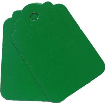 Imagem de Tag sem cordão 6x4 cm 100 unidades - LLV Embalagens, Verde escuro