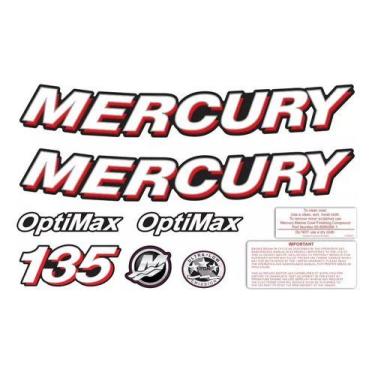 Imagem de Kit Faixa Adesivo Motor Mercury 135 Hp Ano 2006 - SPTS