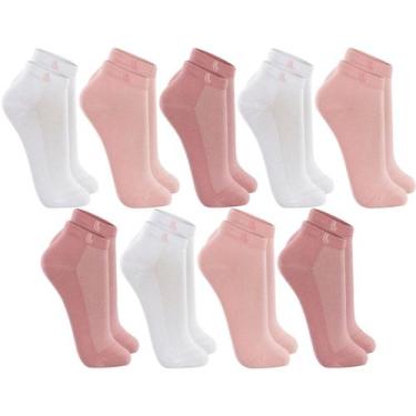 Imagem de Kit 9 Pares De Meias Cano Curto Lupo Sport Esportiva Cores Feminina Al