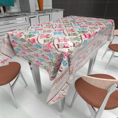 Imagem de Tecido Plástico Térmico Estampado Corujinha - 1,40m Largura