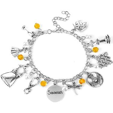 Imagem de Bracelete com pingente de série de filmes de TV - Presentes de joias de terror para mulheres e Dia dos Namorados One-Size Prata