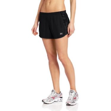 Imagem de Mizuno Short feminino DryLite Mustang de corrida, preto/cinza, pequeno