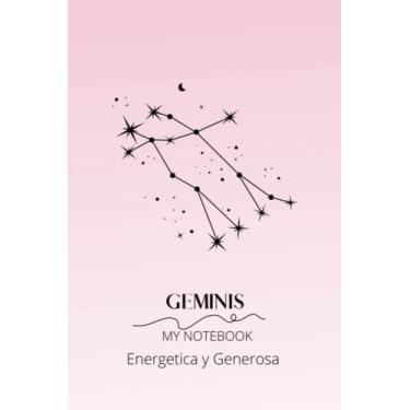 Imagem de My Notebook Geminis 108 paginas, cuaderno de signos zodiacales a rayas: Libreta de Notas Estilo Minimalista con estrella zodiacal por Gigi De La Ro