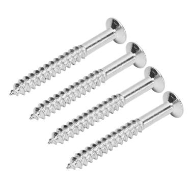 Imagem de Kit Com 04 Parafusos Neck Plate Para Braço De Guitarra ou Contra Baixo