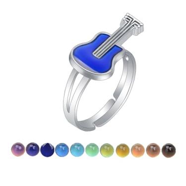 Imagem de AINILOVE Anel que muda de cor, sensor de temperatura, tartaruga/golfinho/baleia/pinguim animal anel de humor para meninas festa de aniversário joia presente, Cobre, Cobre