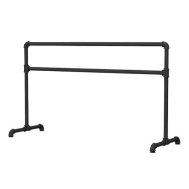 Imagem de Ballet Barre Barra de balé móvel infantil com alça de couro, adequada para estúdio de dança, academia, barra de prensa de perna(Black2,2M/6.6FT)