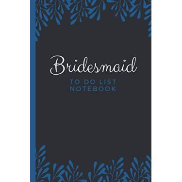 Imagem de Bridesmaid To Do List Notebook: Abstract Royal Blue Leaves on Navy Modern Art/Checklist Planner/Event Planning Journal To Write In/Wedding Gift For Bridesmaid from Bride/Cute Card Alternative