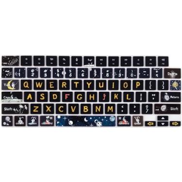 Imagem de WSLUCKO Capa de teclado para MacBook Pro 2021-2024 16 polegadas/16 polegadas (modelo: A2442 A2485 A2992 A2779 A2780 A2991 A2918 M1 M2/M3 Pro/Max) M2 MacBook Air 13''/15'' (Modelo: A26 81 A3113 A2941