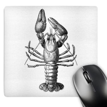 Imagem de 3dRose Ilustração vintage de lagosa. Preto e branco, tipo lagosta - Mouse Pad, 20 x 20 cm (mp_164900_1)