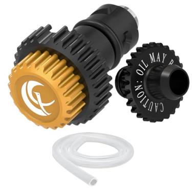 Imagem de Holdly 2015+ Ford F150 Raptor/Mustang/Bronco V6 Substituição Bujão De Drenagem De Óleo Com Tubo Guia Para Trocas De Óleo Eficientes, Substitui Bujão De Motor De Plástico Amarelo Oem Bc3Z-6730-A/Ft4Z