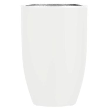 Imagem de Vaso De Planta Fibra De Vidro 75cm Grande Boca Larga Decorativo (Off White Fosco)