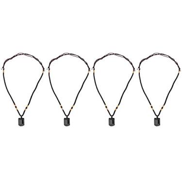 Imagem de Pacote de Pingente de Colar de Turmalina Com 4 Correntes de Suéter Ajustáveis ​​para Aparência Charmosa e Proteção contra Radiação de Eletrônicos Acessório de Moda AllMatch para